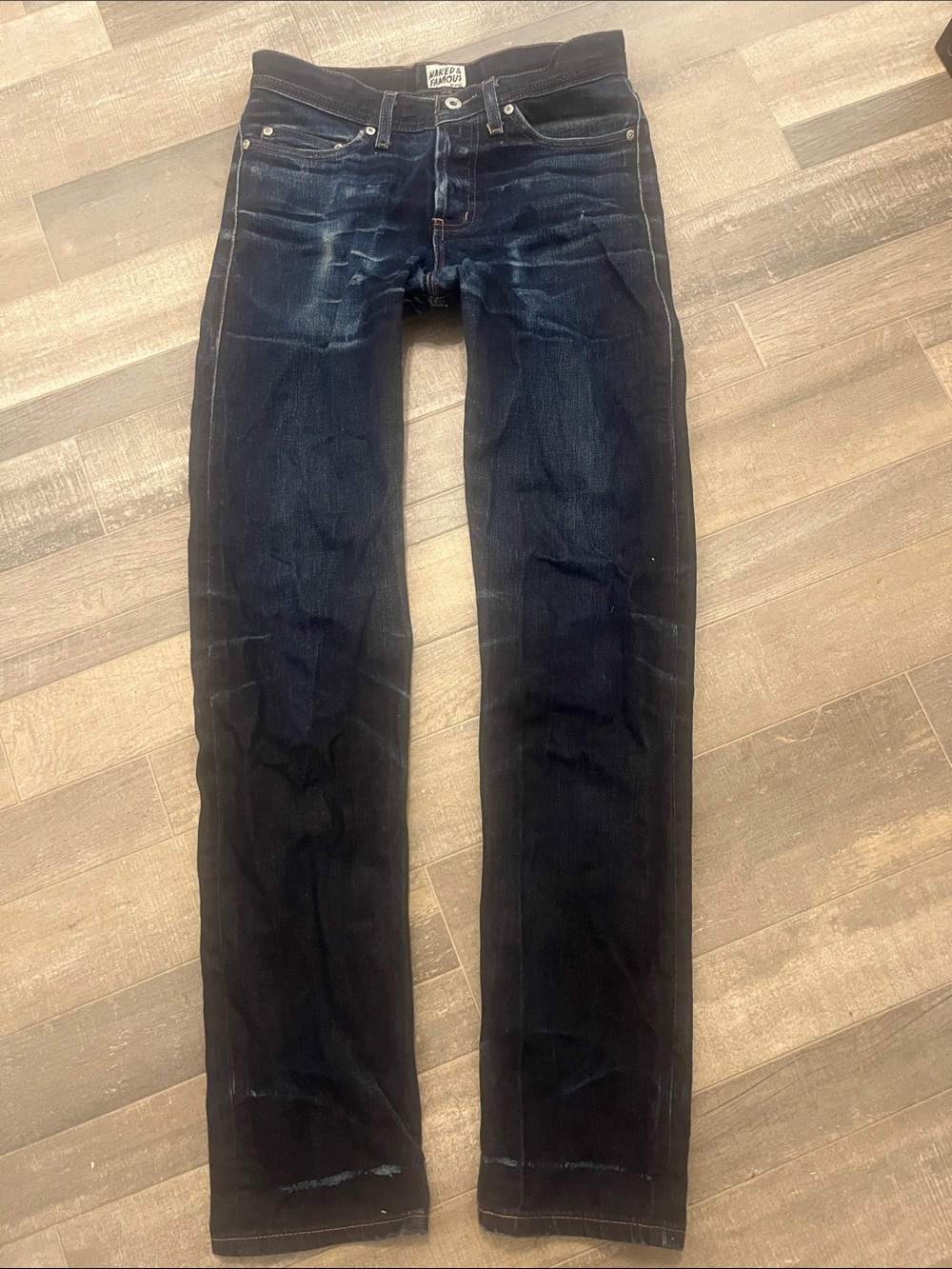 Naked & Famous Denim Straight-Leg Jeans in Dark Indigo